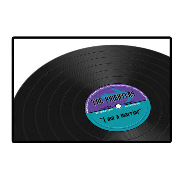 Vinyl record ('I am a warrior' by The Phighters)