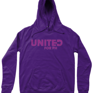 UNITED FOR PH cotton hooded jumper - FEMALE sizing, with darker print