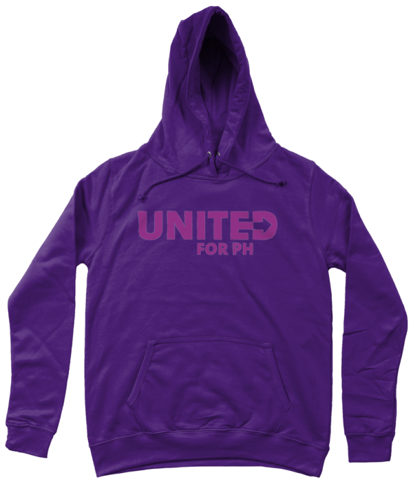 UNITED FOR PH cotton hooded jumper - FEMALE sizing, with darker print