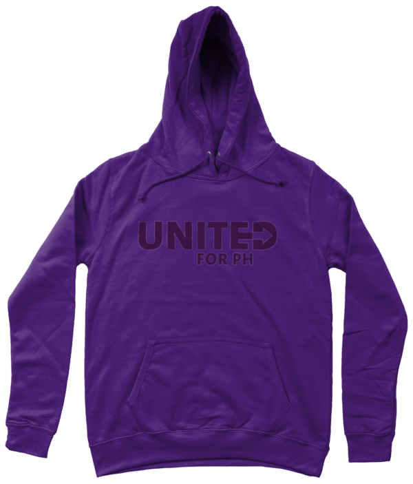 UNITED FOR PH cotton hooded jumper - FEMALE sizing, with darker print