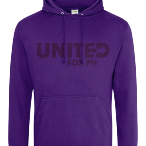UNITED FOR PH cotton hooded jumper - male sizing, with darker print