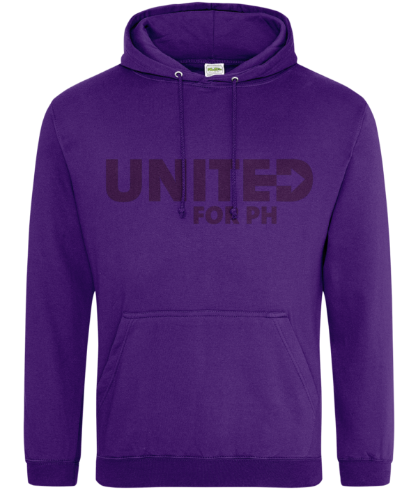 UNITED FOR PH cotton hooded jumper - male sizing, with darker print