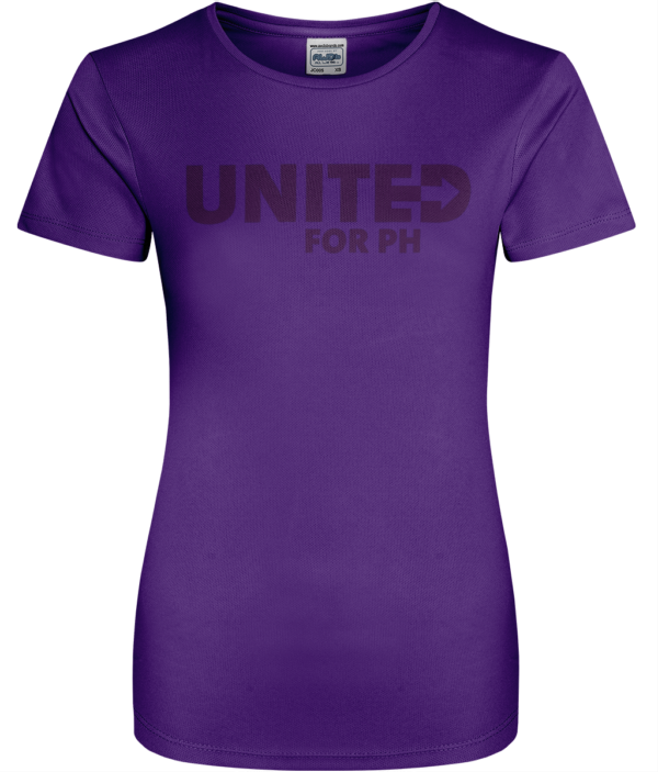 UNITED FOR PH keep-cool sports t-shirt - women's sizing, with darker print