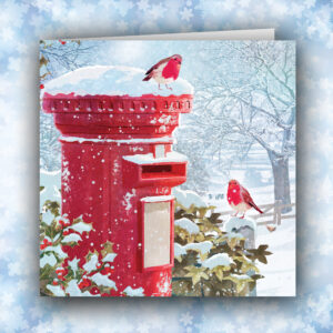 Festive post box - pack of 10 Christmas cards